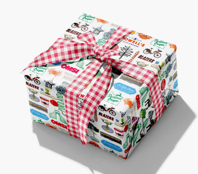 Iconic Portland Oregon Watercolor Gift Wrap