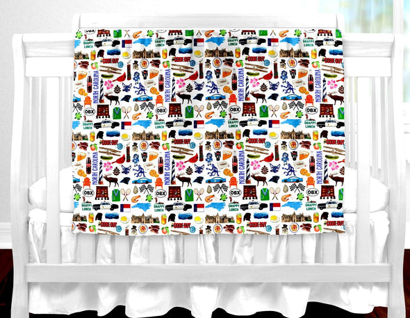 Iconic North Carolina Baby Blanket