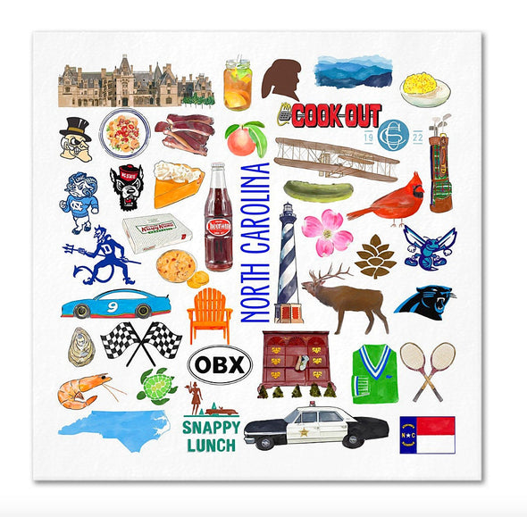 Iconic North Carolina Watercolor  Napkins
