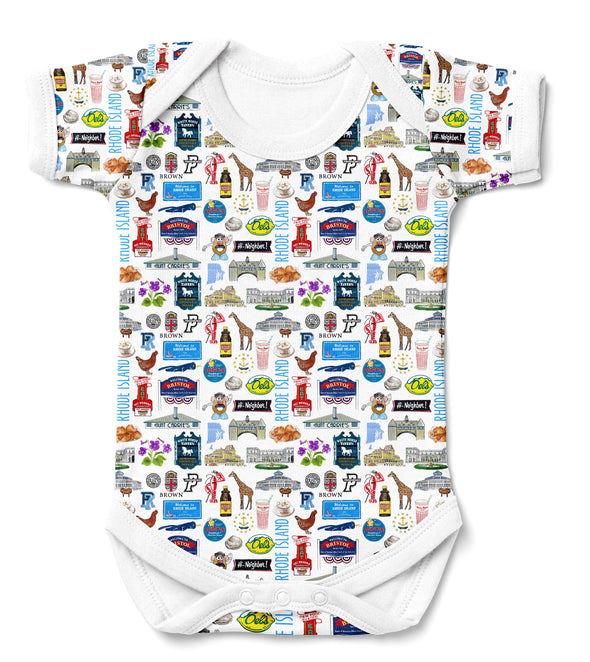 Iconic Rhode Island Baby  Bodysuit