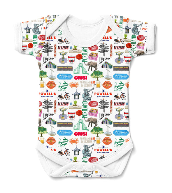 Iconic Portland Oregon Baby  Bodysuit