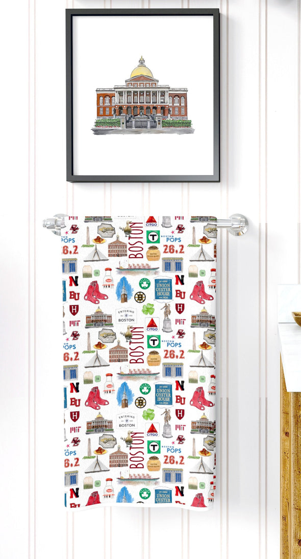 Iconic Boston Massachusetts towel