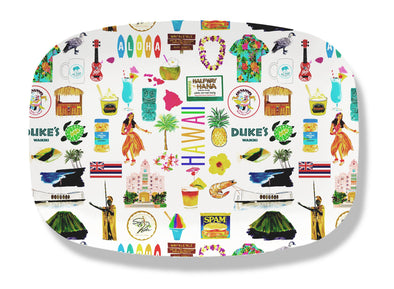 Iconic Hawaii Watercolor DecoWare(TM) Platter