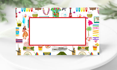 Iconic Hawaii Watercolor Place Cards