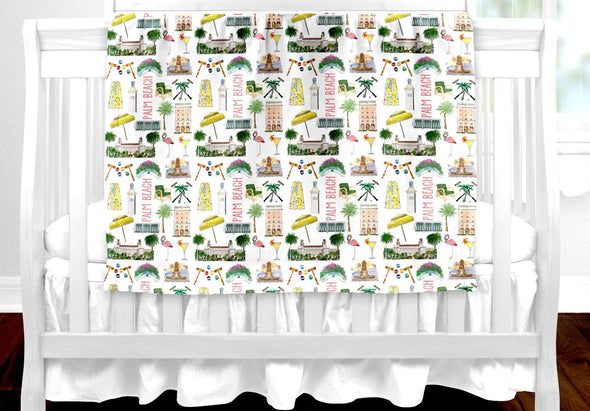 Iconic Palm Beach Baby Blanket