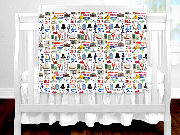 Iconic Massachusetts Baby Blanket