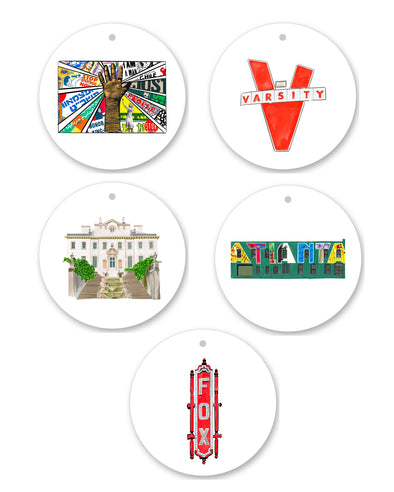 Iconic Atlanta, Georgia Watercolor Gift Tags - Set of 10