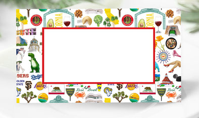 Iconic California Watercolor Place Cards