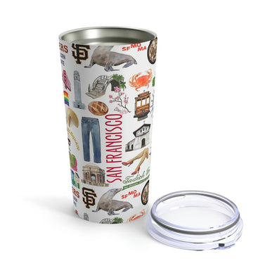 Iconic San Francisco Watercolor 20 ounce Stainless Steel Hot/Cold Cup