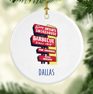 Iconic Sonny Bryan's Porcelain Ornament