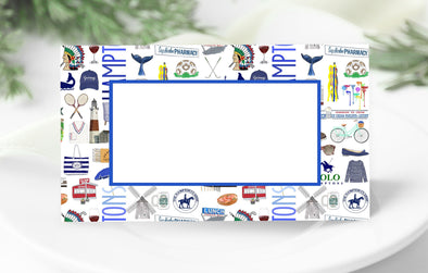 Iconic Hamptons NY Watercolor Place Cards