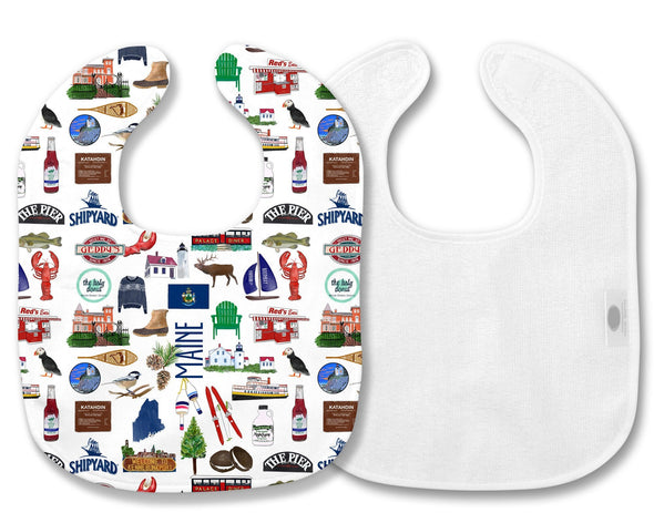 Iconic Maine Baby Bib
