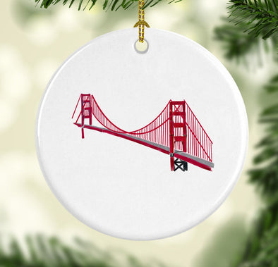 Iconic California Golden Gate Bridge Porcelain Ornament