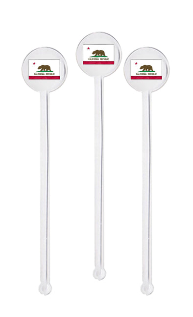 California State Flag Swizzle Sticks - Set of 10