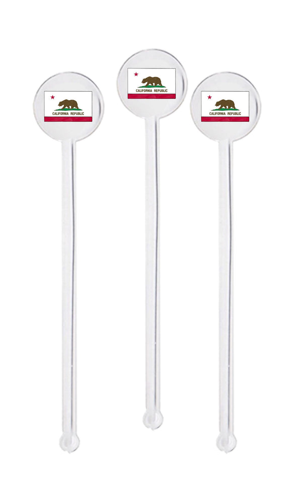California State Flag Swizzle Sticks - Set of 10
