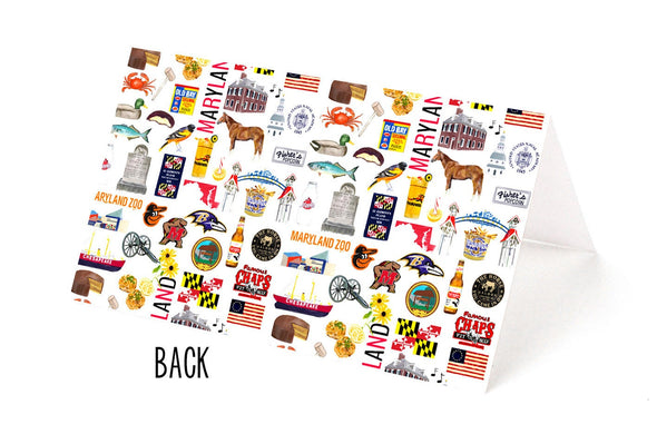 Iconic Maryland Watercolor Place Cards