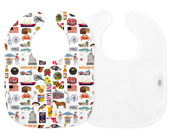 Iconic Maryland Baby Bib