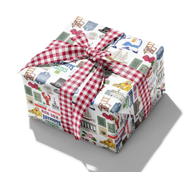 Iconic Massachusetts Watercolor Gift Wrap