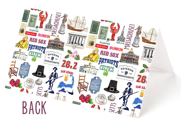 Iconic Massachusetts Watercolor Place Cards