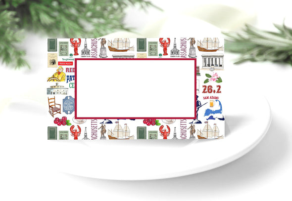 Iconic Massachusetts Watercolor Place Cards