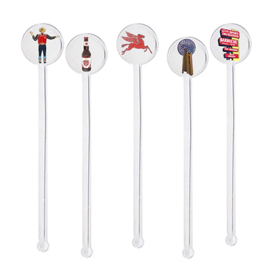 Iconic Dallas, Texas Swizzle Sticks - Set of 10