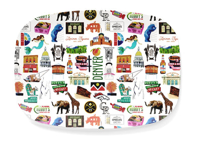 Iconic Denver Colorado Watercolor DecoWare(TM) Platter