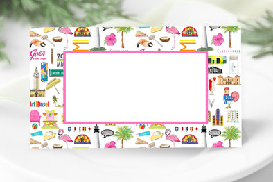 Iconic Miami, Florida Watercolor Place Cards