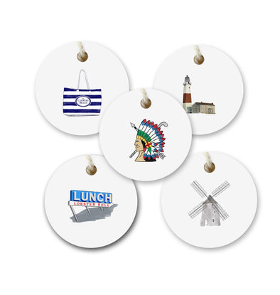 Iconic Hamptons, NY Watercolor Gift Tags - Set of 10