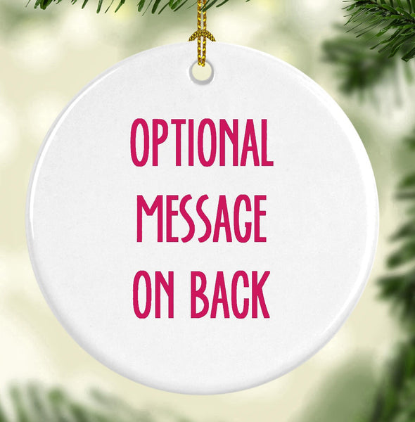 Iconic Massachusetts State House Round Porcelain Ornament