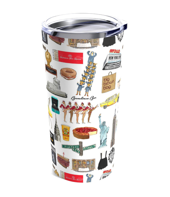 Iconic New York City Watercolor 20 ounce Stainless Steel Hot/Cold Cup