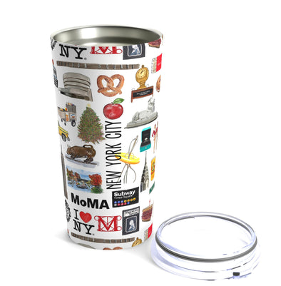 Iconic New York City Watercolor 20 ounce Stainless Steel Hot/Cold Cup