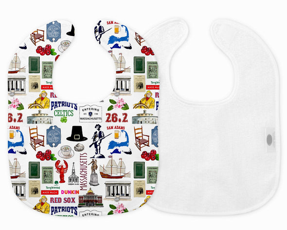 Iconic Massachusetts Baby Bib