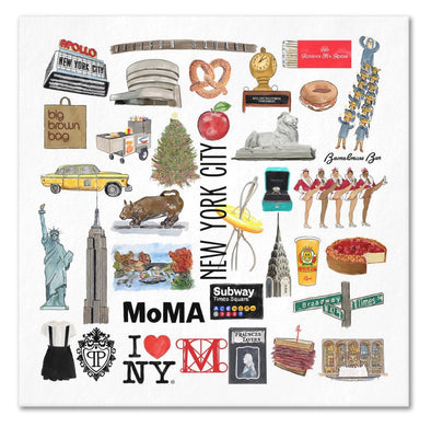 Iconic New York City Watercolor  Napkins