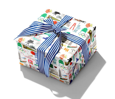 Iconic New York State Watercolor Gift Wrap