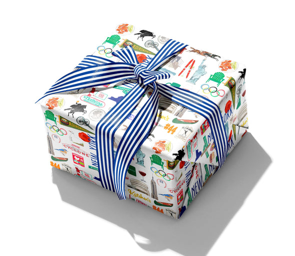 Iconic New York State Watercolor Gift Wrap