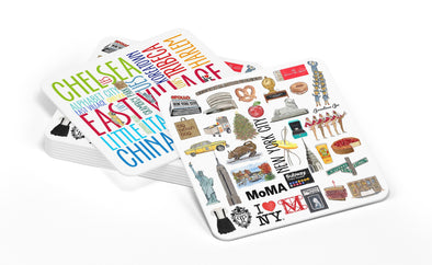 Iconic New York City Watercolor Paper Coasters - Set of 10