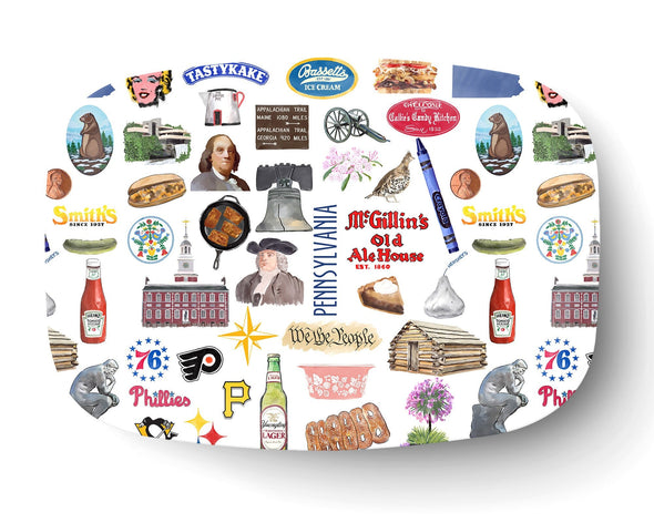 Iconic Pennsylvania Watercolor DecoWare(TM) Platter