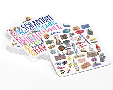Iconic Pennsylvania Watercolor Paper Coasters - Set of 10