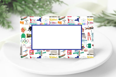 Iconic New York State Watercolor Place Cards