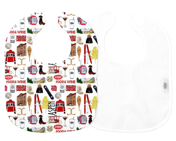 Iconic Aspen Colorado Baby Bib