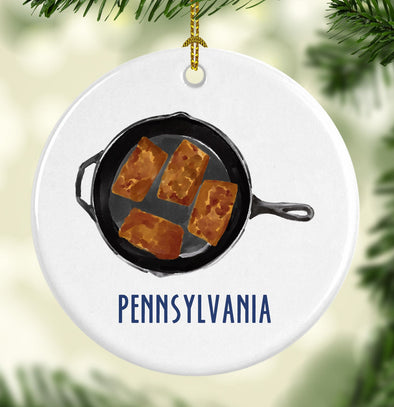 Iconic Pennsylvania Scrapple Porcelain Ornament