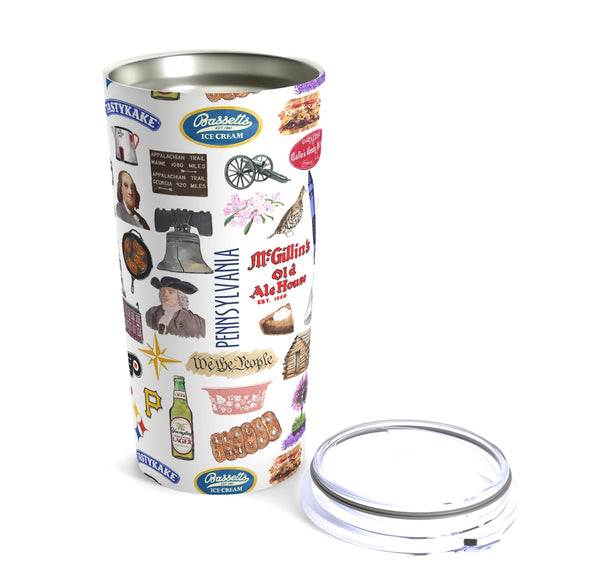 Iconic Pennsylvania Watercolor 20 ounce Stainless Steel Hot/Cold Cup