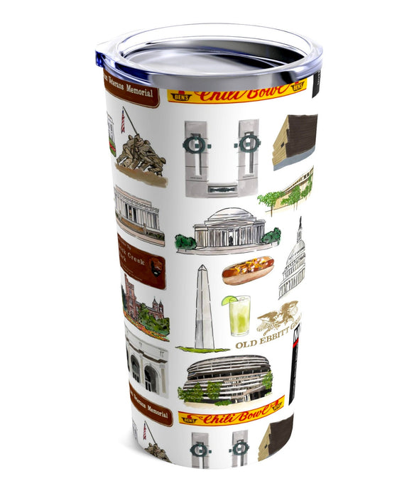 Iconic Washington, DC  20 ounce Stainless Steel Hot/Cold Cup