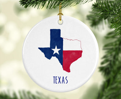 Texas Porcelain Ornament
