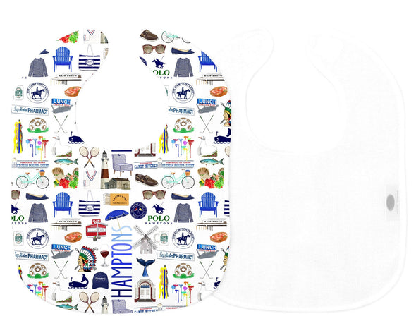 Iconic Hamptons NY Baby Bib