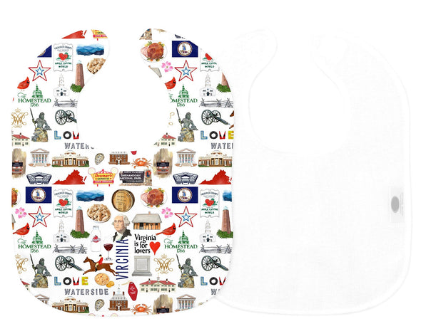 Iconic Virginia Baby Bib