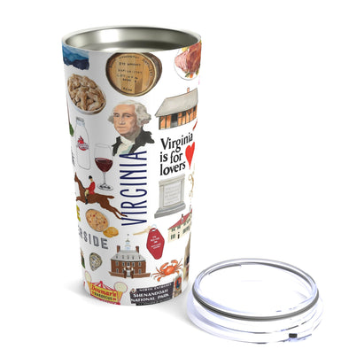 Iconic Virginia Watercolor 20 ounce Stainless Steel Hot/Cold Cup