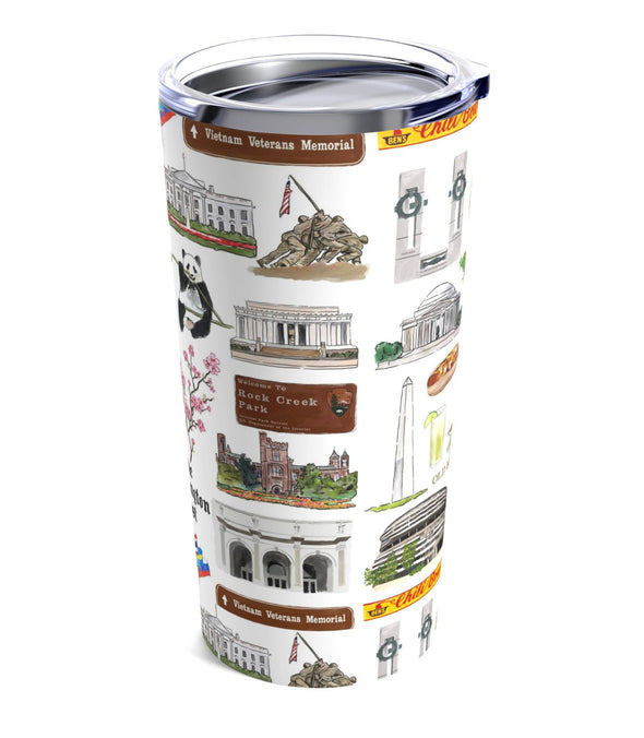 Iconic Washington, DC  20 ounce Stainless Steel Hot/Cold Cup