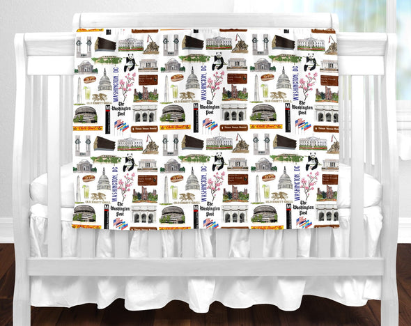 Iconic Washington, DC Baby Blanket