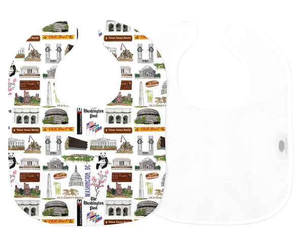 Iconic Washington, DC Baby Bib